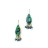 Handmade Silver 925 Earrings, Zoisite, Quartz and Hematites S677ZO-57