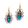 Spider Earrings Chrysocolla and Quartz S958-66