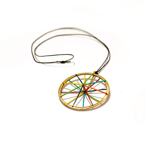 Handmade Pendant Colorful Turning Wheel 7 cm. TEOP2277