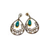 Handmade Silver 925 Earrings, Blue Stone S559-79