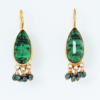Handmade Silver 925 Earrings, Zoisite, Quartz and Hematites S677ZO-57