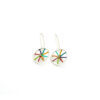 Handmade Sterling Silver 925 Earrings Colorful Wheel that Turns TEOE1106