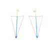 Handmade Sterling Silver 925 Light Blue Earrings TEOE5629