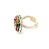 Handmade Silver Ring Multicolor Weel 2.0 cm TEOR2256