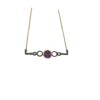 Handmade Silver Pendant with Amethyst stone Μ687-18OL