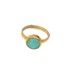 Handmade Silver Ring, Amazonite and Quartz D649A-31