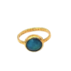 Handmade Silver Ring, Chrysocolla and Quartz D649X-31