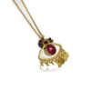 Handmade Silver Pendant with Ruby, Quartz and Spinels Μ151-47