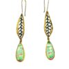 Handmade Silver 925 Earrings, Ruby in Fauxite and Quartz S676-93