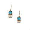 Handmade Silver 925 Earrings, Turquoise, Quartz and Pearls S861B-48