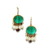 Handmade Silver 925 Earrings, Aventurine, Prearls and Garnet S928-59OL