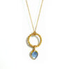 Handmade Silver Pendant with siel Kyanite and Quartz Μ996-28