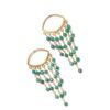 Handmade Silver 925 Earrings, green Amazonites S496C-39
