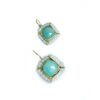 Handmade Silver 925 Earrings, Chalcedony, Quartz and Pearls S669CH-45