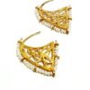 Χειροποίητα Ασημένια Επιχρυσωμένα Σκουλαρίκια με Πέρλες S934-42