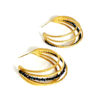 Handmade Silver 925 Earrings, black Spinels S976-59