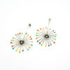 Handmade Sterling Silver 925 Earrings with Colorful Dots TEOE5813