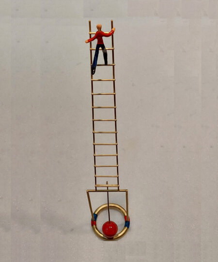 Swinging Decorative Man in Ladder 9 x 45 cm. TEOK3123