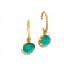Handmade Silver 925 Earrings Chrysocolla, Quartz and Pearls S982-44